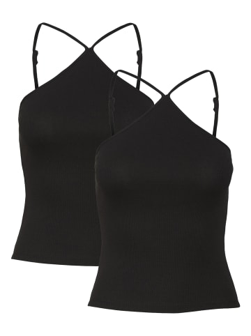 Noisy may Spaghetti Träger Tank Top 2-er Set NMMAYA in Schwarz