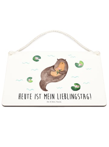Mr. & Mrs. Panda Wanddeko Otter Seerose mit Spruch in Weiß