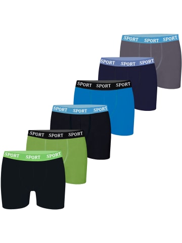 LOREZA 10er Set Boxershorts - Streifen - Bunt 152-158