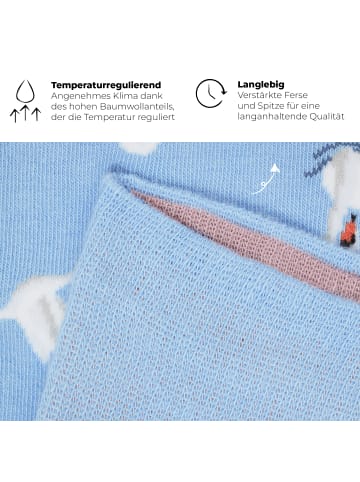 von Jungfeld Gemusterte Socken Signature Icons in Swan - French Blue