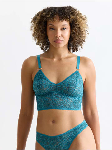 Erlich Textil  ICONIC LACE BRALETTE TOP in tiefseeblau