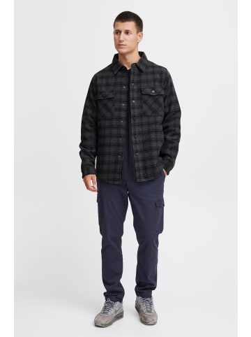 INDICODE Hemdjacke 25326MM Modische karierte Hemdjacke mit Futter in Grau