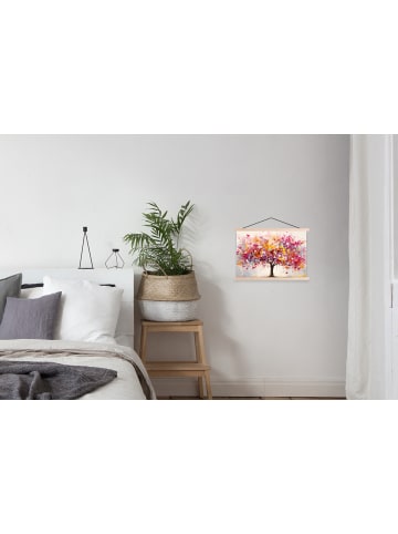 MuchoWow Poster mit Leiste Farbiger Baum