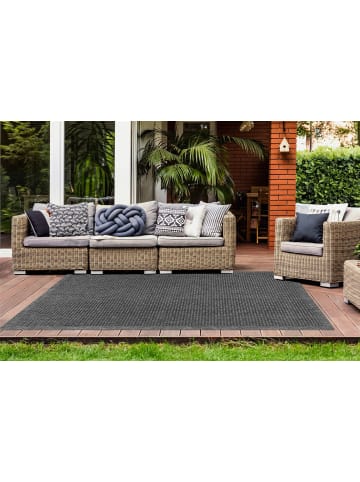 Kayoom Wohnzimmer Teppich – Kurzflorteppich Indonesia - Kediri 80 x 150 cm in silber - rechteckig