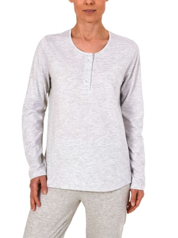 NORMANN Shirt Top langarm Streifen Mix & Match - 45359 in grau