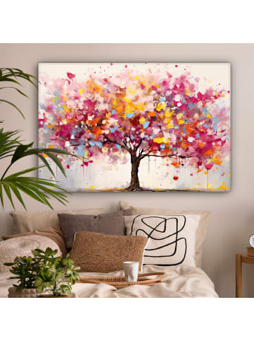 MuchoWow Poster mit Leiste Farbiger Baum  (BxH)