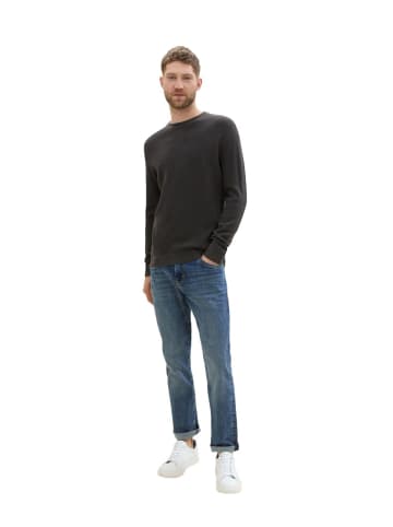 Tom Tailor Pullover STRUCTURED CREWNECK in Schwarz