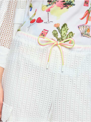MARC CAIN SPORTS  Weite Hose WASHINGTON Wide Fit mit Lochmuster in White