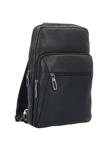 Piquadro Rhino Umhängetasche Leder 20 cm in black