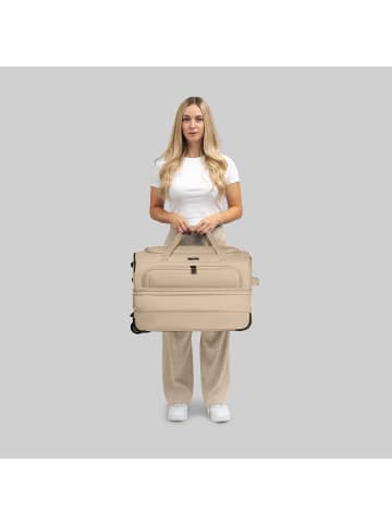 Redolz Duffle Essentials 2-Rollen Reisetasche 55 cm M mit Dehnfalte in beige