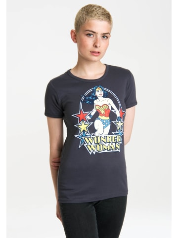 Logoshirt T-Shirt Wonder Woman – Stars in blaugrau