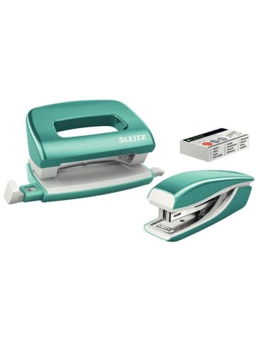 Leitz Schreibtisch-Set Nexxt Wow Heftgerät+Locher eisblau