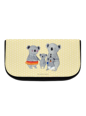 Mr. & Mrs. Panda Schminktasche Koala Familie ohne Spruch in Gelb Pastell