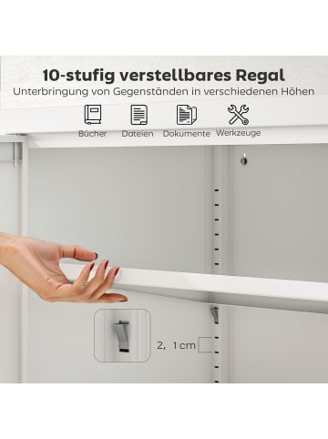 HOMCOM Aktenschrank-80L x 40B x 95H cm-Weiß