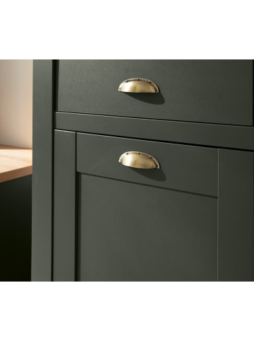 Furn.Design Sideboard grün, Wotan Eiche Landhaus, Kommode mit Weinregal