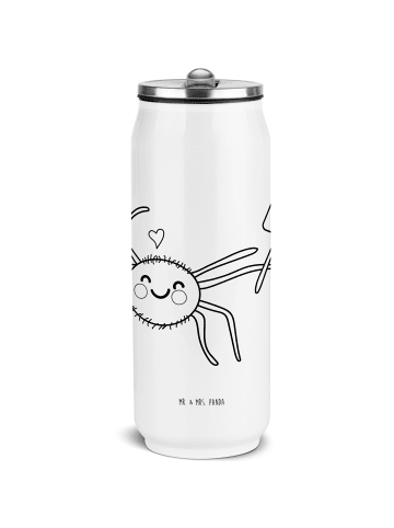 Mr. & Mrs. Panda Trinkflasche Spinne Agathe Motivation ohne Spruch in Weiß