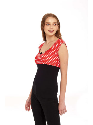 Pussy Deluxe T-Shirt Red Dots Basic in schwarz/allover