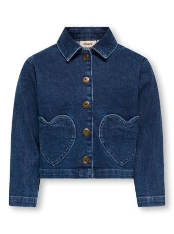 KIDS ONLY Jeansjacke in Dark Blue Denim
