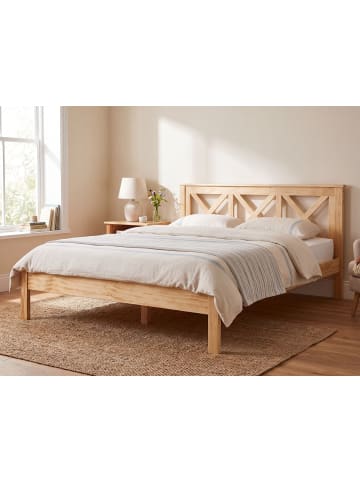 Beliani 2-tlg Doppelbett TANNAY in Braun