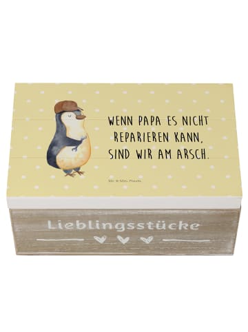 Mr. & Mrs. Panda kiste holz Wenn Papa es nicht reparieren kann, ... in Gelb Pastell