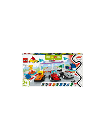 LEGO Bausteineset Duplo F1 Team Rennautos mit Rennfahrern, ab 2 Jahre