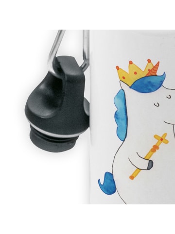 Mr. & Mrs. Panda Wasserflasche Einhorn König mit Schwert ohne Sp... in Weiß