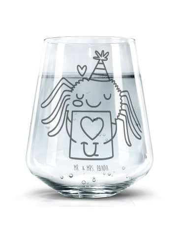 Mr. & Mrs. Panda Becherglas Spinne Agathe Brief ohne Spruch in Transparent