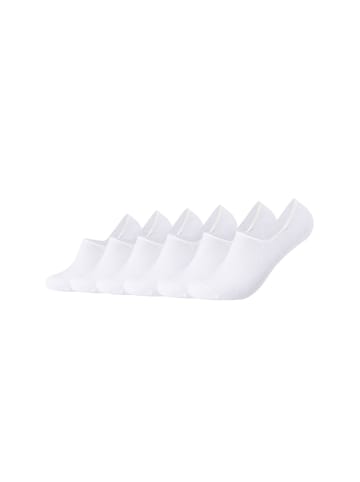 camano Füßlinge für Damen und Herren No Show Socken angenehm Tragekomfort optimaler Halt weichem Komfortbund 6er Pack comfort in Weiß