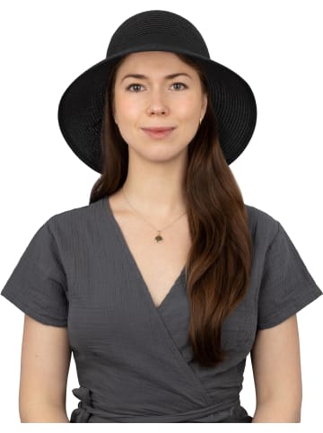 Janice Damen Sonnenhut in drei Farben in Schwarz/Weiß/Beige