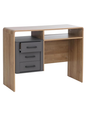 MCW Schreibtisch P43, Rivera-Eiche-Optik, dunkelgrau