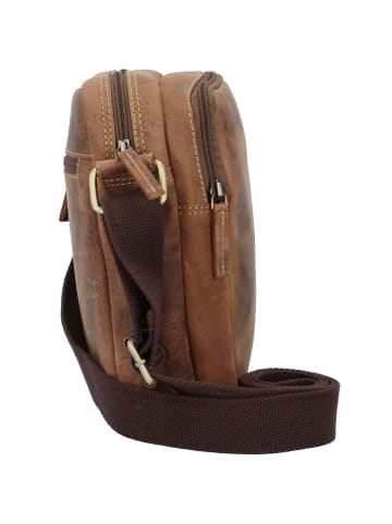 Greenburry Vintage Umhängetasche Leder 20 cm in brown