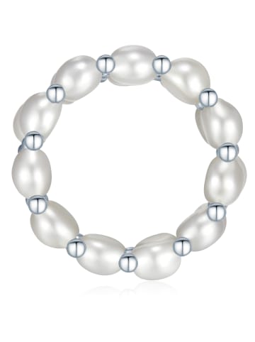 Valero Pearls Perlen-Ring Sterling Silber Süßwasser-Zuchtperle in grau