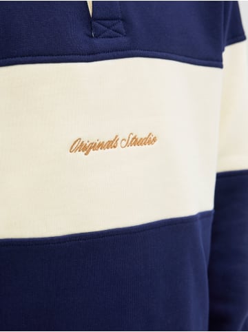 JACK & JONES Junior Sweater JORNORREBRO BLOCKING SWEAT POLO JNR in ocean cavern