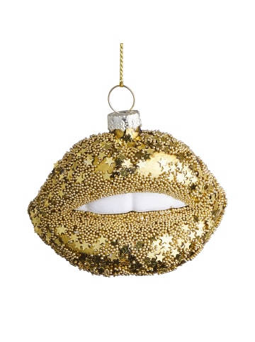 Butlers Baumanhänger HANG ON Kussmund in Gold