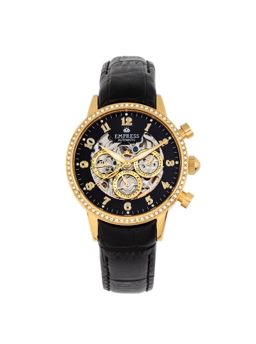Empress Beatrice Automatikuhr Lederarmband in Gold/Black