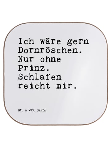 Mr. & Mrs. Panda Untersetzer für Gläser Ich wäre gern Dornrösche... in Weiß
