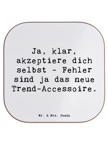 Mr. & Mrs. Panda Tischschoner Spruch Selbstakzeptanz Trend mit S... in Weiß