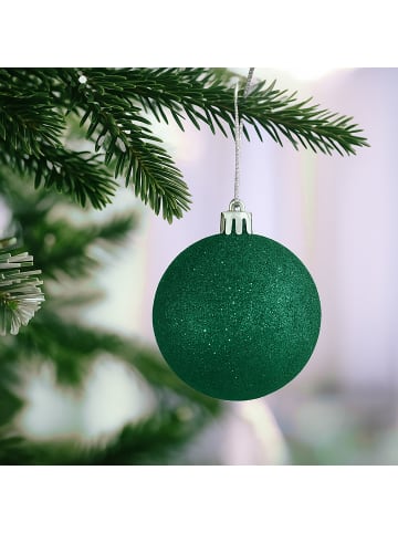 relaxdays 30-tlg. Weihnachtskugeln Set in Dunkelgrün