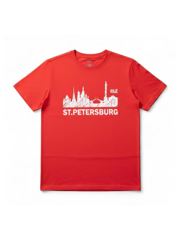 Jack Wolfskin T-Shirt St Petersburg T-Shirt kurzarm Herren Shirt in Schwarz
