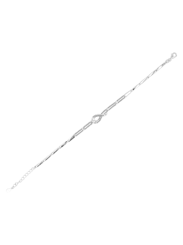 Adeliás Damen Armband aus 925 Silber mit Zirkonia 19+3 cm in silber