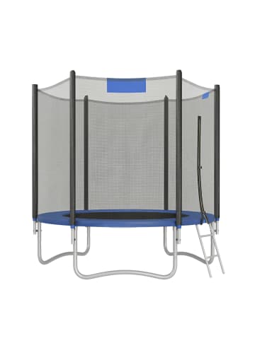 SONGMICS Gartentrampolin Saul in Blau - (H)239 x Ø244 cm