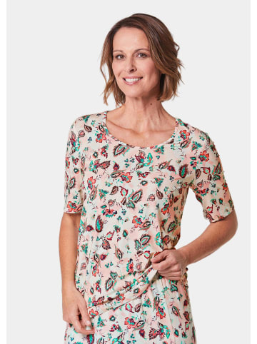 GOLDNER Kurzgröße:  Druckshirt Druckshirt in kraftvollen Farben in dahlie / gemustert