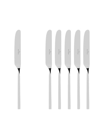 Villeroy & Boch 6er Set Tafelmesser NewWave in 236 mm in silber