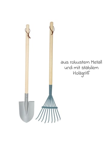 small foot 4-tlg. Gartenwerkzeug-Set Metall in brown