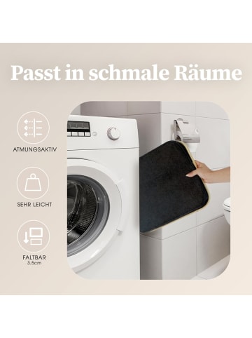 HENNEZ Aufbewahrungskorb Laura 40l Filz dunkelgrau Schwarz