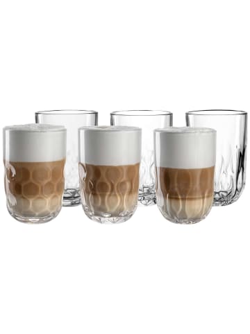 LEONARDO 6er Set Latte Macchiato Gläser-Set (1/2/3) Gocce 60 ml transparent in transparent