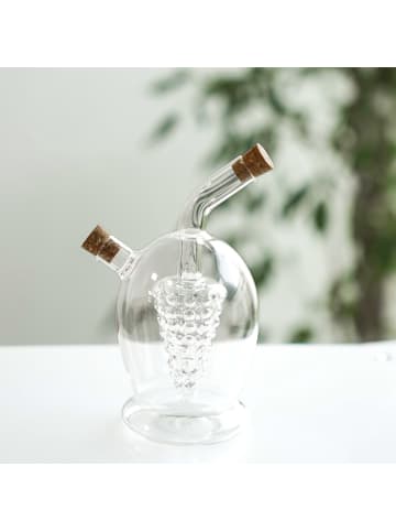 Mulex Öl- & Essigspender aus Glas 2-in1 mit Kork, 360 ml + 50 ml, in Transparent