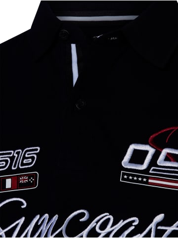 Andrew James Poloshirt in marine weiß