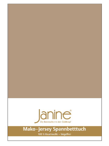 Janine Spannbetttuch Mako Feinjersey in nougat