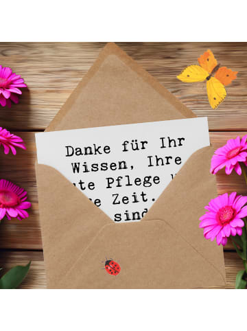 Mr. & Mrs. Panda Einladungskarte Spruch Bester Tierarzt mit Spruch in Weiß